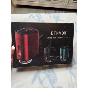 ETNVOW Smart Car Aroma Diffuser Rechargeable Aluminum Alloy Air Freshener‎ Red